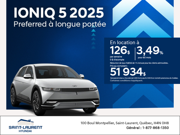 Procurez-vous le Hyundai Ioniq 5 2025