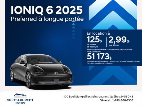 Procurez-vous le Hyundai Ioniq 6 2025