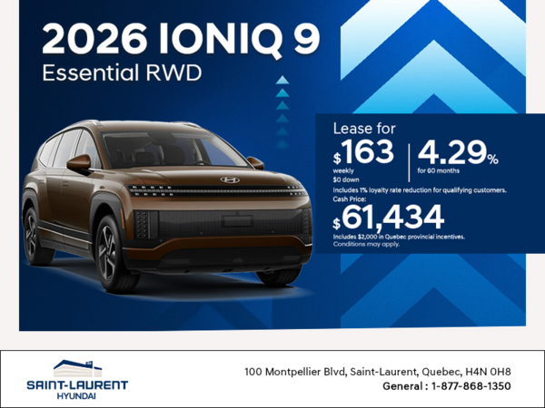 Get the 2026 Hyundai IONIQ 9