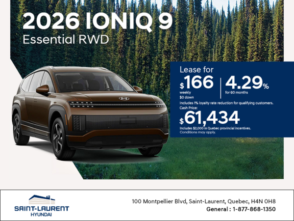 Get the 2026 Hyundai IONIQ 9