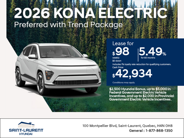 Get the 2026 Hyundai KONA Electric
