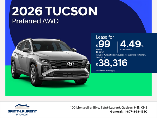 Get the 2026 Hyundai Tucson
