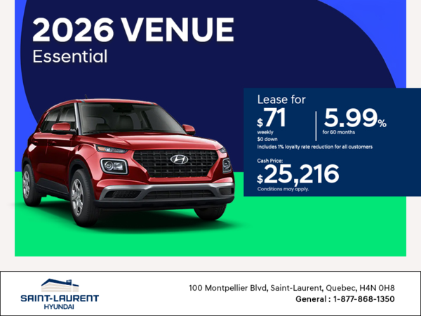 Get the 2026 Hyundai Venue