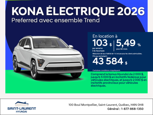 Hyundai KONA Electric 2026