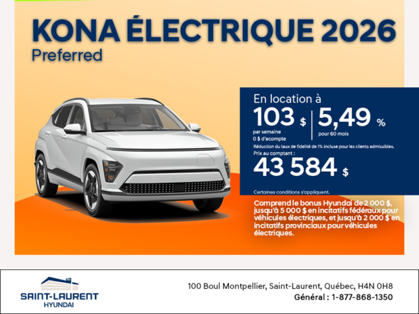 Hyundai KONA Electric 2026