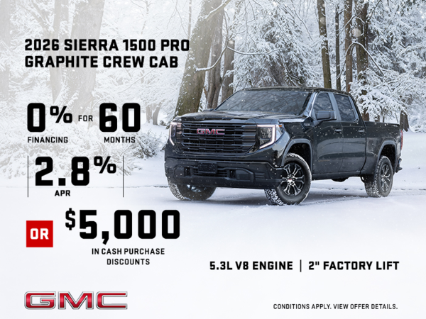 The 2026 GMC Sierra 1500 Pro Graphite
