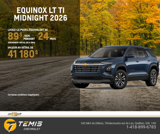 Procurez-vous le Chevrolet Equinox LT TI 2026