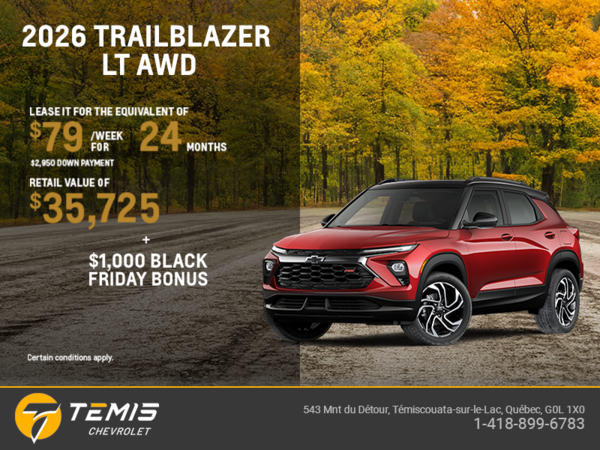 Get the 2026 Chevrolet Trailblazer LT AWD
