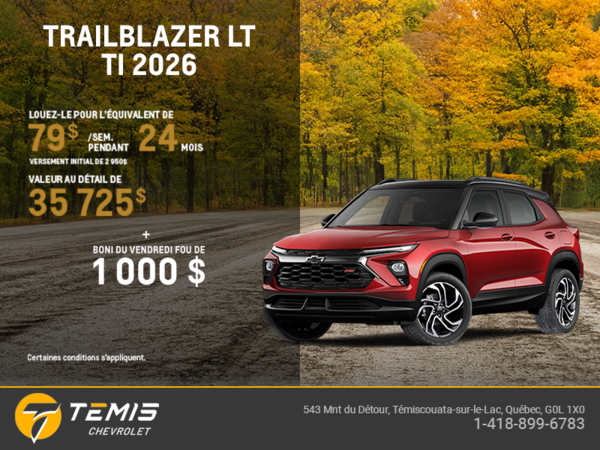 Le Chevrolet Trailblazer LT TI 2026