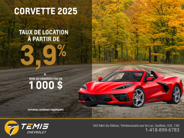 Procurez-vous le Chevrolet Corvette 2025