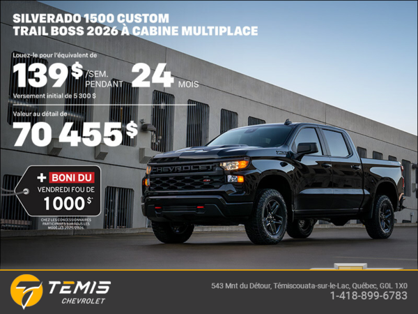 Procurez-vous le Chevrolet Silverado 1500 2026