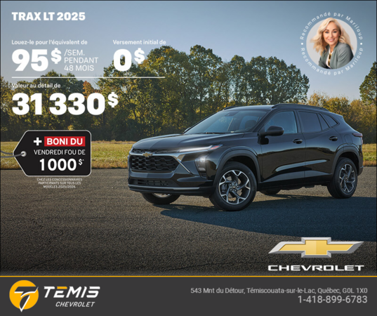 Procurez-vous le Chevrolet Trax LT 2025
