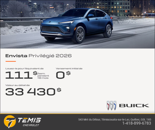 Procurez-vous la Buick Envista 2026