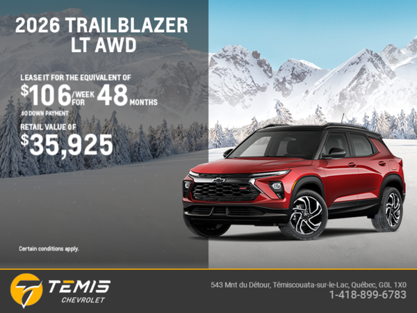 Get the 2026 Chevrolet Trailblazer LT AWD