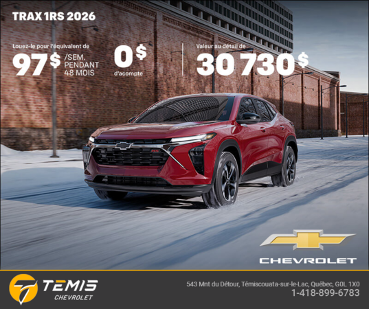 Procurez-vous le Chevrolet Trax 2026