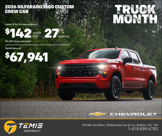 Get the 2026 Chevrolet Silverado 1500 Custom Crew Cab