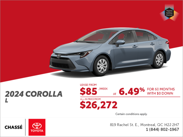 Chass?? Toyota | The 2024 Toyota Corolla XSE in Montr??al