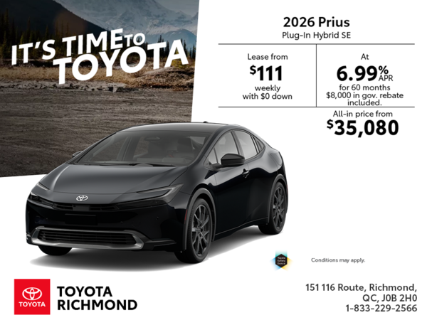 2026 Toyota Prius Plug-in Hybrid SE