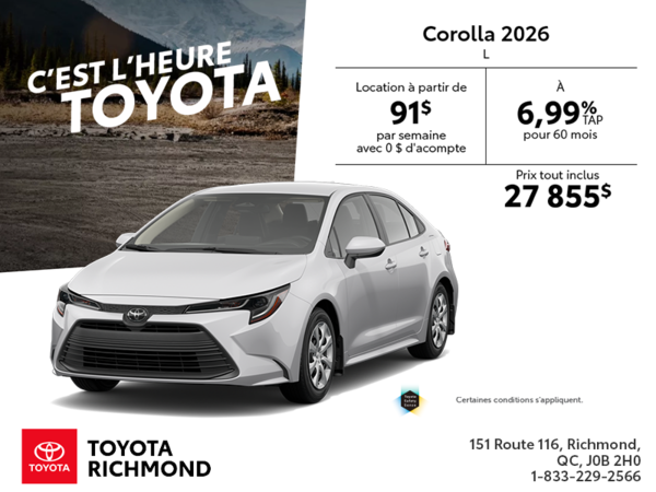 Toyota Corolla 2026