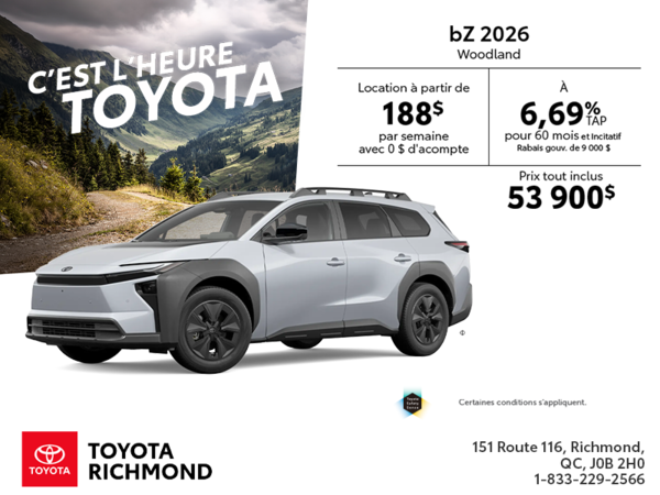 Toyota bZ Woodland 2026
