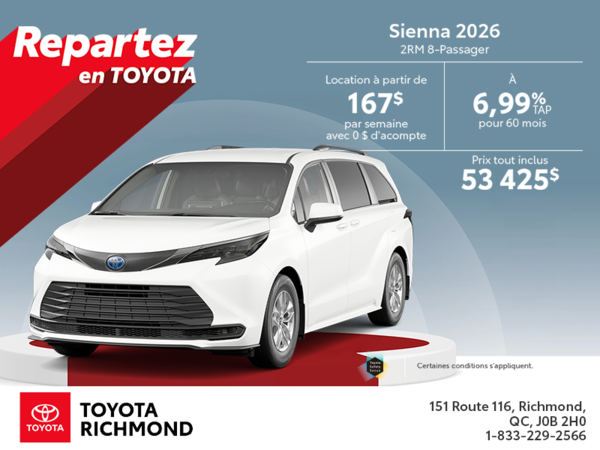 Toyota Sienna Hybrid 2026