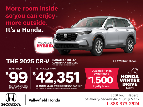 Get the 2025 Honda CR-V! 