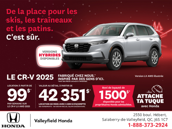 Obtenez le Honda CR-V 2025!