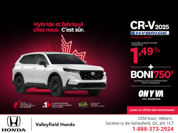 Obtenez le Honda CR-V Hybride 2025!