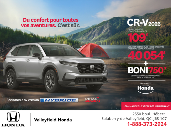 Obtenez le Honda CR-V 2026!