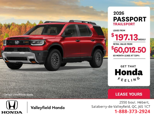 Get the 2026 Honda Passport!