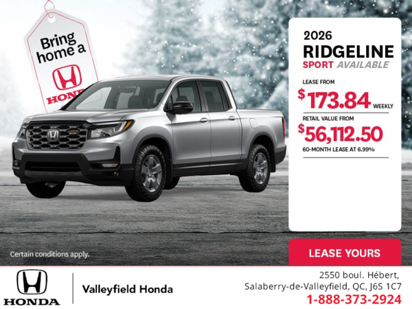 Get the 2026 Honda Ridgeline! 
