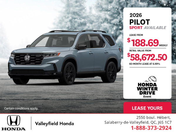 Get the 2026 Honda Pilot! 