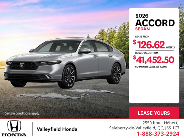 Get the 2026 Honda Accord!