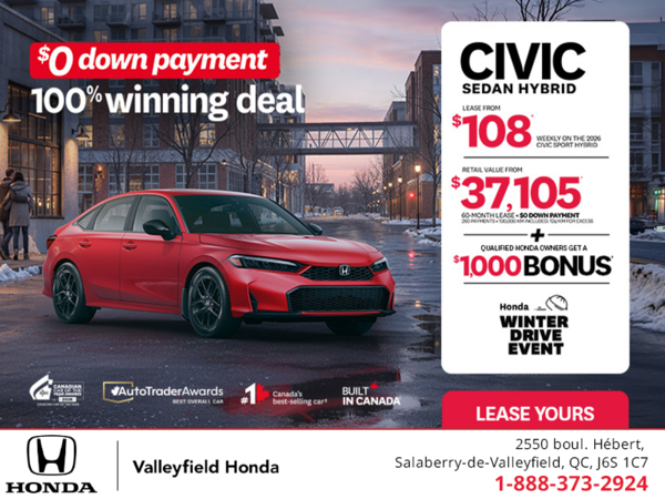 Get the 2026 Honda Civic Sedan Hybrid! 