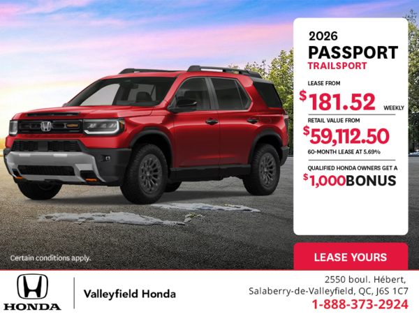Get the 2026 Honda Passport! 