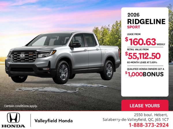 Get the 2026 Honda Ridgeline! 