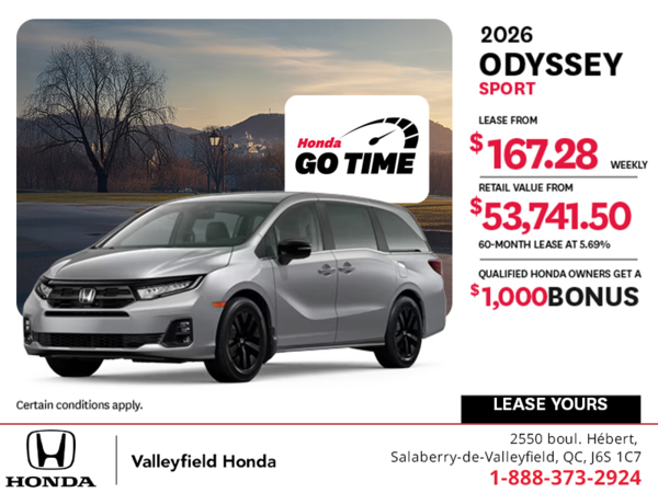 Get the 2026 Honda Odyssey! 