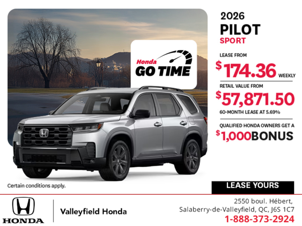 Get the 2026 Honda Pilot! 