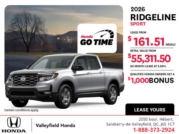Get the 2026 Honda Ridgeline! 