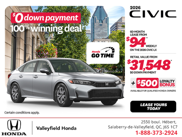 Get the 2026 Honda Civic! 