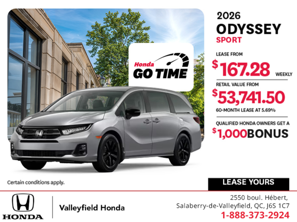 Get the 2026 Honda Odyssey! 