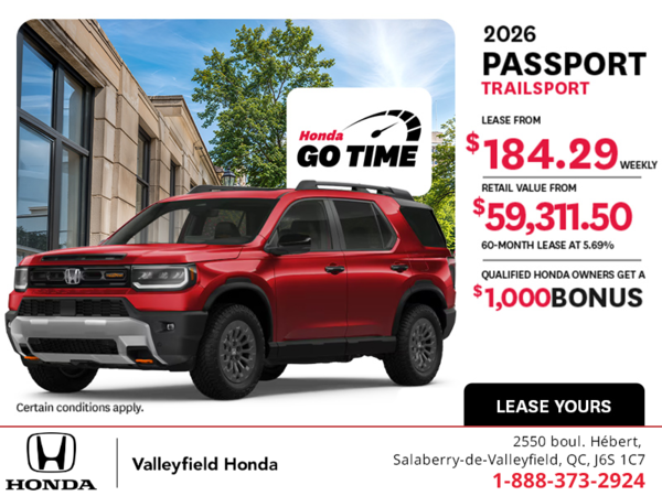 Get the 2026 Honda Passport! 