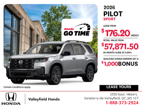 Get the 2026 Honda Pilot! 