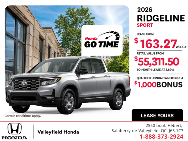 Get the 2026 Honda Ridgeline! 