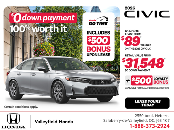 Get the 2026 Honda Civic! 
