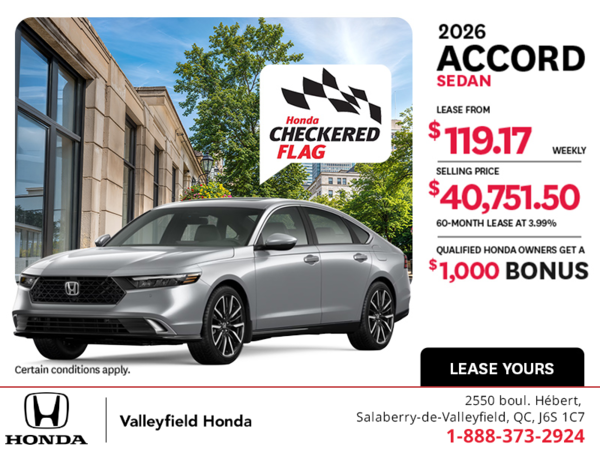 Get the 2026 Honda Accord!