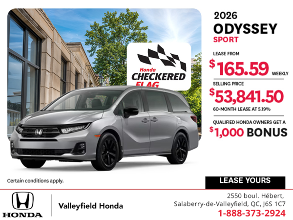 Get the 2026 Honda Odyssey! 