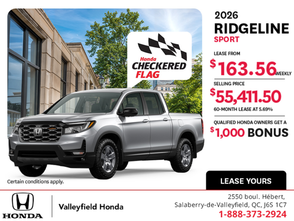 Get the 2026 Honda Ridgeline! 