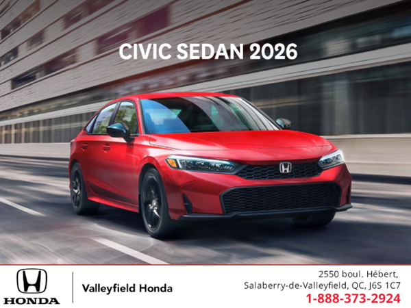 Obtenez la Honda Civic 2026 !