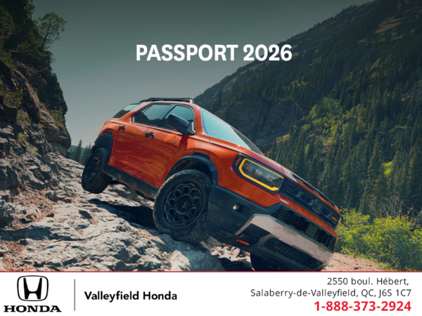 Obtenez la Honda Passport 2026 !